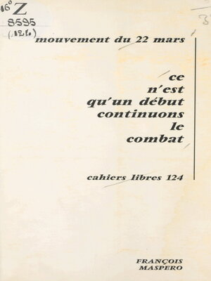 cover image of Ce n'est qu'un début, continuons le combat